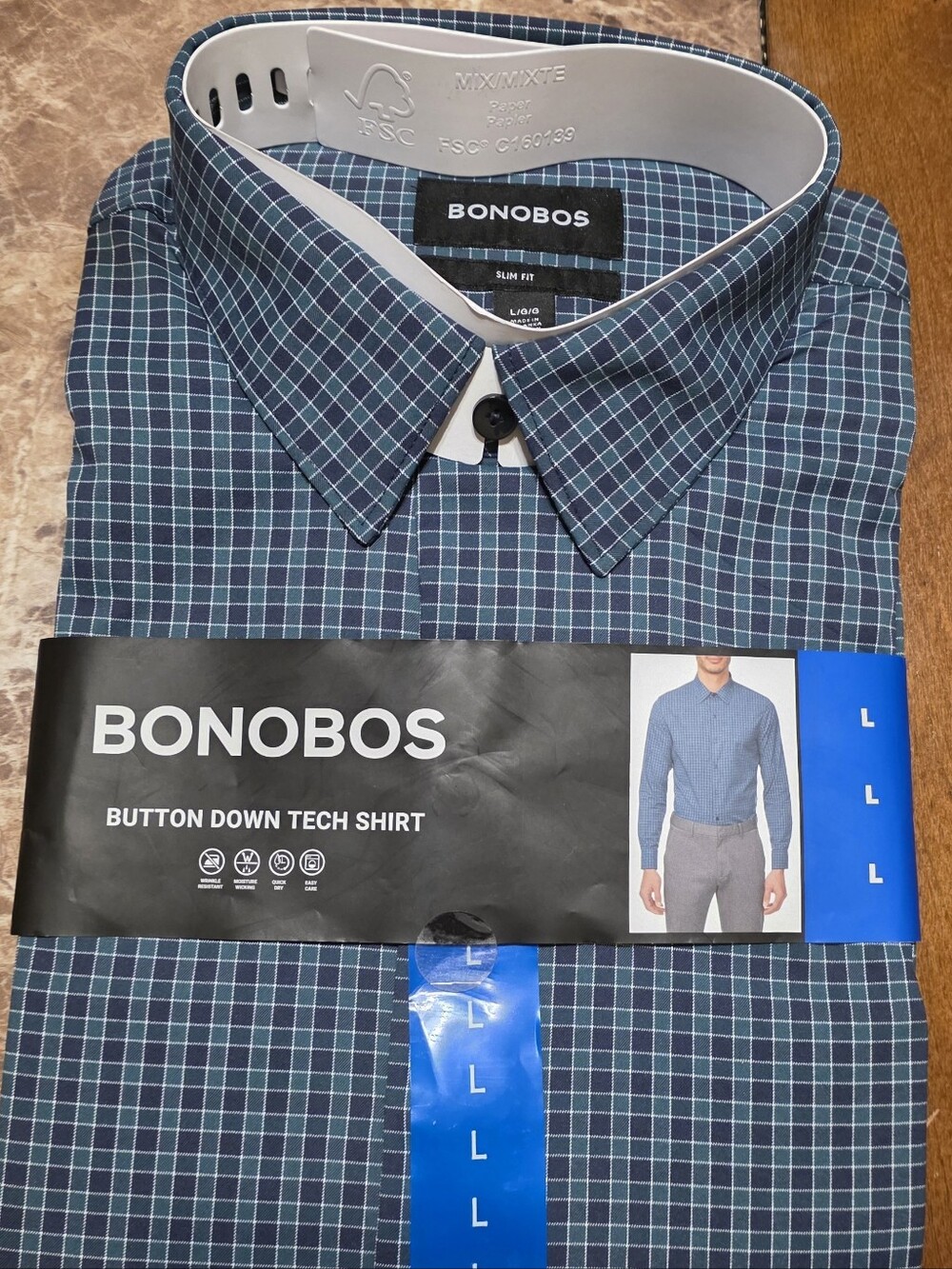 Bonobos Men's Button-Down Slim Fit Tech Shirt — Green